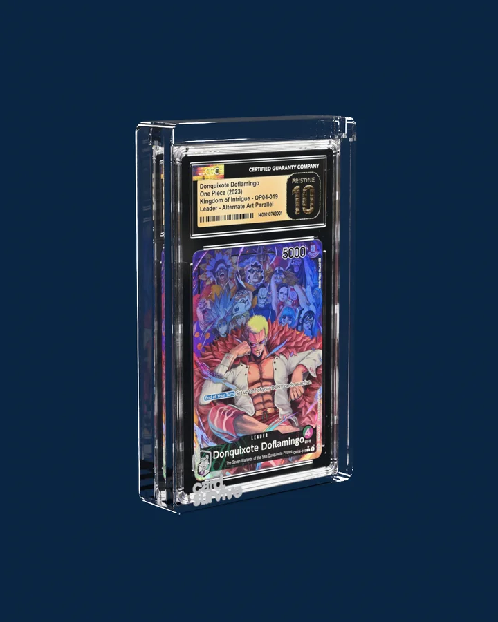 The Tank, shown with a CGC 10 Donquixote Doflamingo slab, not included